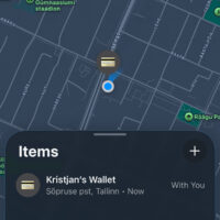 Nutikas asukohakaart rahakotis Apple Find My