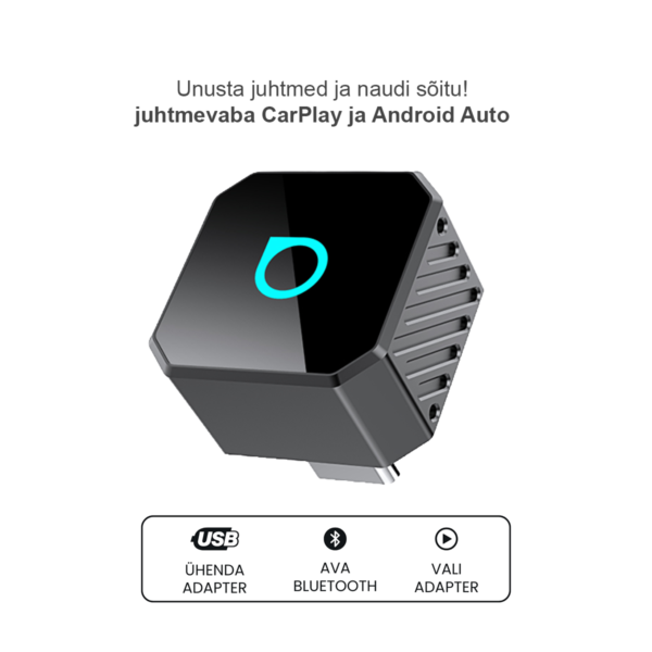 Ottocast Mini Pot Carplay Android Auto Adapter Juhtmevaba